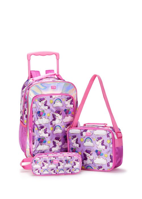 SET DE 3 PIEZAS COLEGIAL CON RUEDAS PARA NIÑA 53735