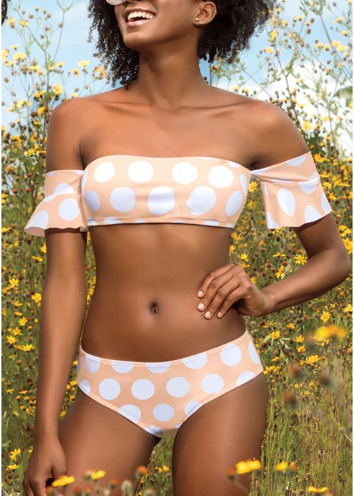 WOMEN'S PRINTED BIKINI WITH BALLS 71788