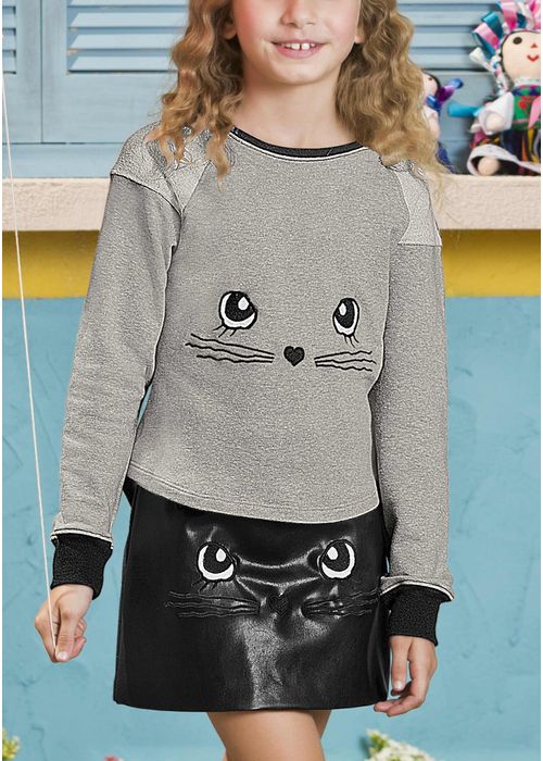 GIRLS' ROUND NECK SWEATSHIRT 73038