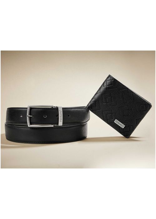 SET DE CARTERA Y CINTURÓN FERRATO PARA HOMBRE 83594
