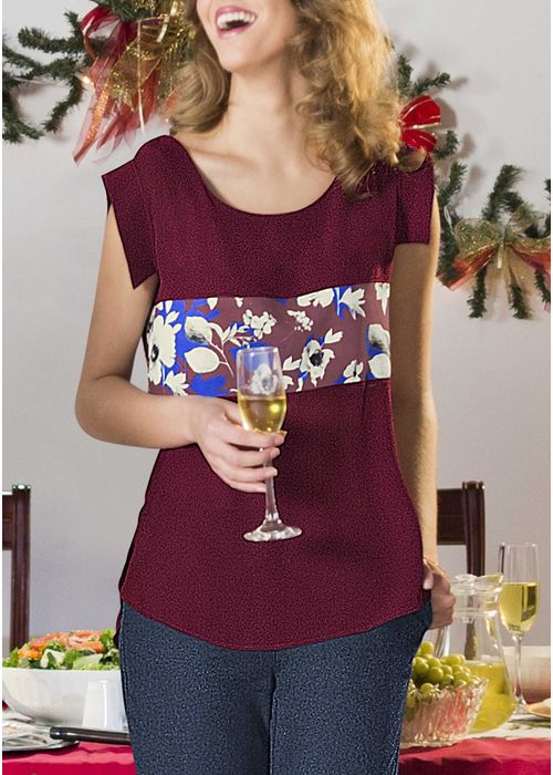 ROUND NECK BLOUSE FOR WOMEN 79209