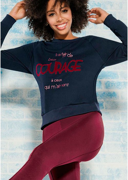 SUDADERA ESTAMPADA PARA MUJER 79415