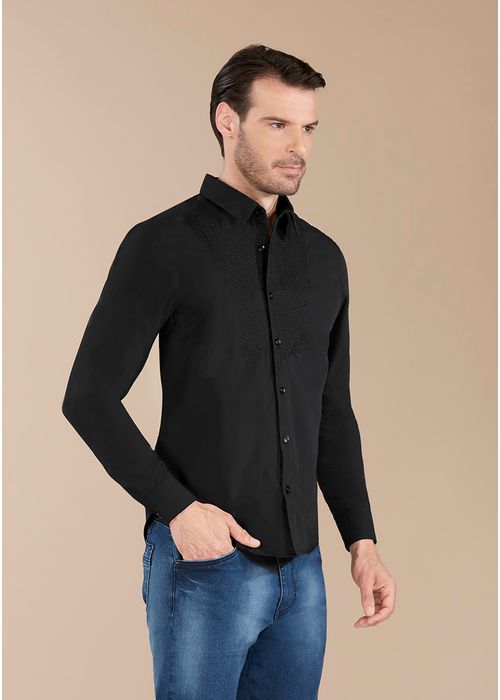 MEN'S EMBROIDERED SLIM SHIRT 79966