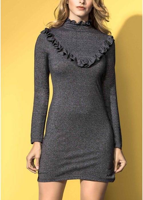 Women's High Neck Short Dress 79956