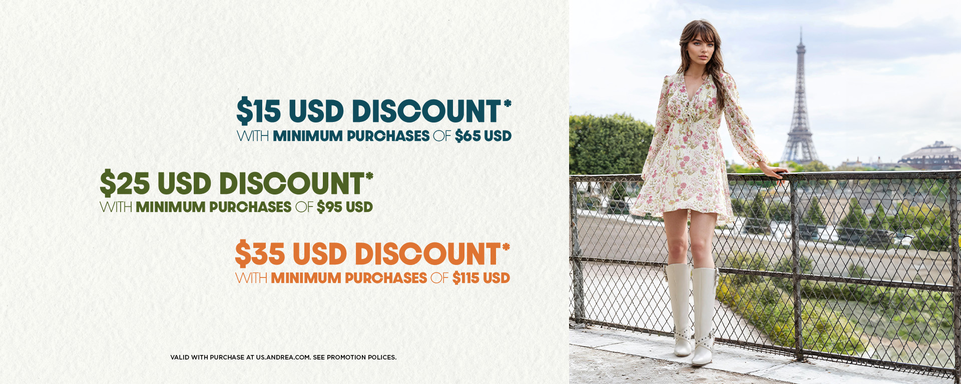 Minimum Purchases | Andrea Online​​